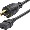 INST CORD LOCKING 3/12 8FT BLACK L6-20P TO C19 FEM SJT