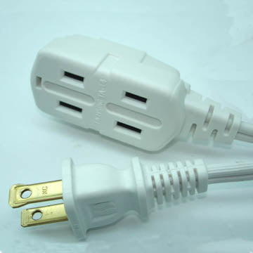 EXTENSION CORD 2/16 12FT WHT 3 OUTLET SPT-2 13A 125V 1625W