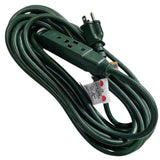 EXTENSION CORD 3/16 25FT 3OUT GRN SJTW OUTDOOR