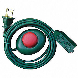 EXTENSION CORD 2/16 9FT W/FOOT SWITCH BLACK 13A 125V 1625W