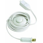 EXTENSION CORD 2/16 9FT W/FOOT SWITCH WHITE 13A 125V 1625W