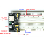 POWER SUPPLY MODULE O/P 3.3/5V I/P 6.5-12VDC BREADBOARD MOUNT