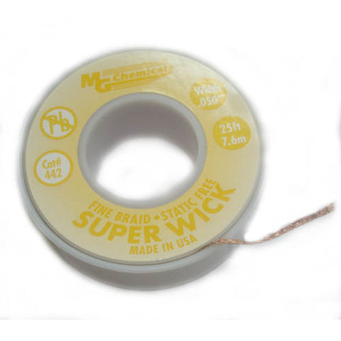 SOLDER WICK #2 YELLOW 1.2MM 25FT