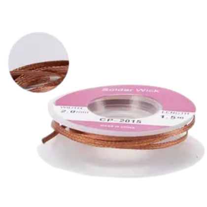 SOLDER WICK PINK 4.92FT 2MM WIDT
