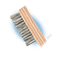 CLEANING BRUSH STAINLESS STEEL BRISTLES 7 3/4IN LONG