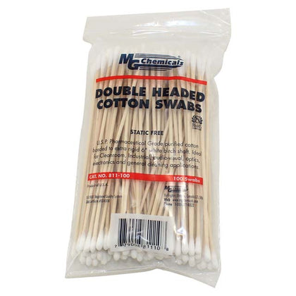 COTTON SWAB 6IN DOUBLE HEAD 100 PCS