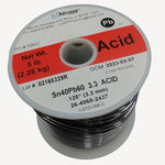 SOLDER WIRE 40/60 ACID CORE 5LB 3.3% FLUX 3MM 0.125IN SN40PB60