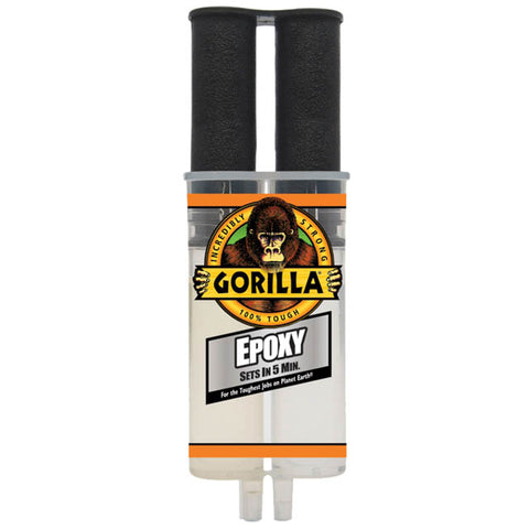 EPOXY FAST SET DUAL SYRINGE 25ML CLEAR GORILLA 5 MINUTES