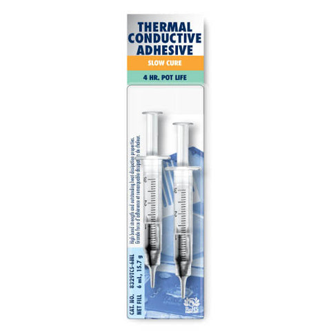 EPOXY THERMAL CONDUCTIVE ADHESIV SLOW CURE 6ML 4HR POT LIFE