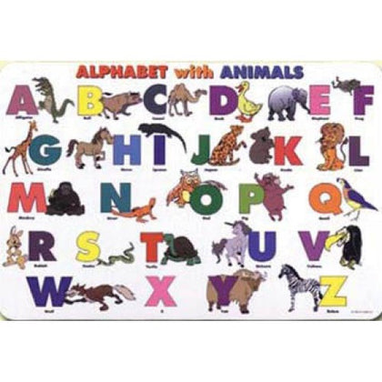 PLACEMAT ALPHABET WITH ANIMALS