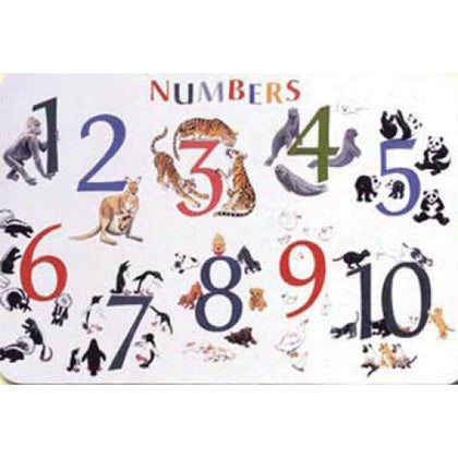 PLACEMAT NUMBERS WITH ANIMALS
