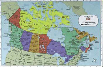 PLACEMAT MAP OF CANADA