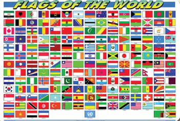 PLACEMAT FLAGS OF THE WORLD {{