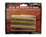 RESISTOR SET ASSORTED 1/4W 5% CF 30 EACH OF 16 VALUES