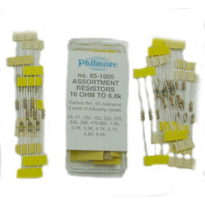 RESISTOR SET ASSORTED 1/4W 5% CF 3 EACH OF 17 VALUES