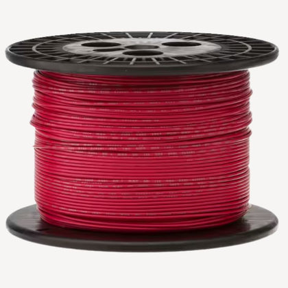 TEFLON WIRE STRANDED 18AWG 1000F RED UNSHLD SILVER PLATED COPPR{{