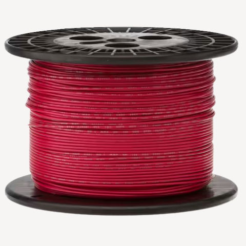 TEFLON WIRE STRANDED 18AWG 1000F RED UNSHLD SILVER PLATED COPPR{{