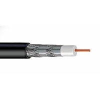 COAX CABLE RG6U QUAD SH BLK 25FT