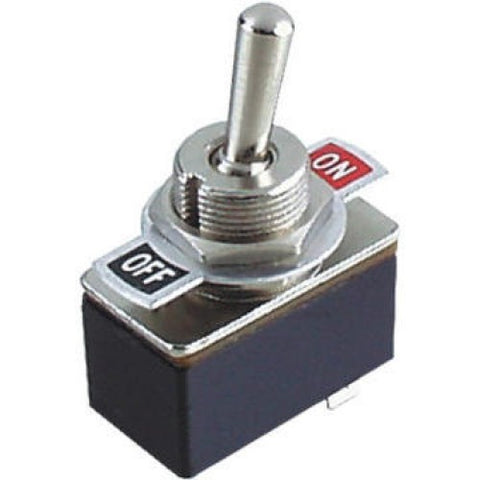 TOGGLE SWITCH 1P1T 4A ON-OFF 125VAC TH SOL W/PLATE 12MM HOLE