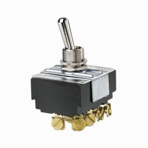 TOGGLE SWITCH 4P1T 15A ON-OFF 125VAC SCREW 11MM HOLE