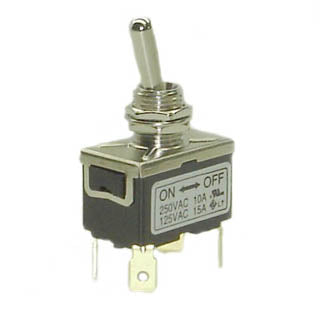 TOGGLE SWITCH 2P1T 15A ON-OFF 125VAC TH QT 12MM HOLE