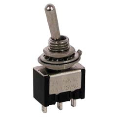 TOGGLE SWITCH 1P2T 6A ON-NONE-ON 125VAC TH SOL 6MM HOLE