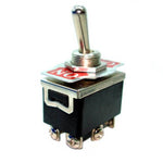TOGGLE SWITCH 2P2T 20A ON-NONE- ON 125VAC TH SCR 12MM HOLE