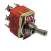 TOGGLE SWITCH 2P2T 15A ON-OFF-ON 250VAC TH SCR W/PLATE 12MM HOLE