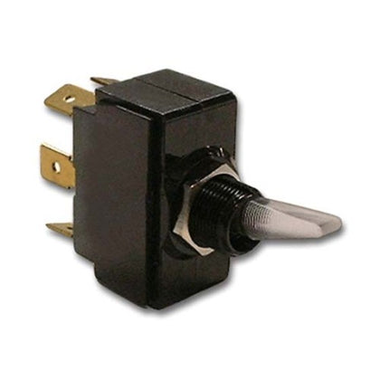 TOGGLE SWITCH MOM 2P2T 20A (ON)- OFF-(ON) 125VAC TH QT 12MM HOLE