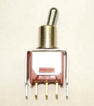 TOGGLE SWITCH 1P2T 20MA ON-NONE- ON 20V UNTH PCST 5MM HOLE