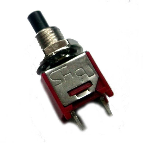 PUSH SWITCH MOM 1P1T NO THR RED SOL 4MM 1A/125VAC