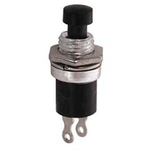 PUSH SWITCH MOM 1P1T NO THR BLK SOL 7MM 1A/125VAC