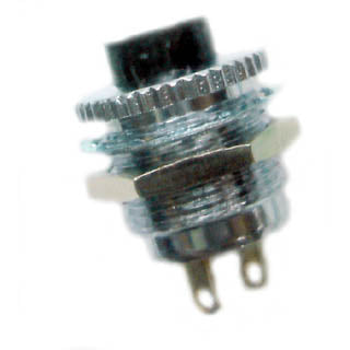 PUSH SWITCH MOM 1P1T NO THR SOL 1A 125V BLK CAP