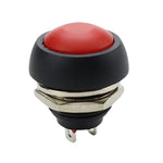 PUSH SWITCH MOM 1P1T NO THR SOL 12MM 2A 48VDC DOMED HEAD RED
