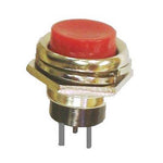 PUSH SWITCH MOM 1P1T NO THR SOL 16MM RED CAP 4A/125VAC~;2A/250VA