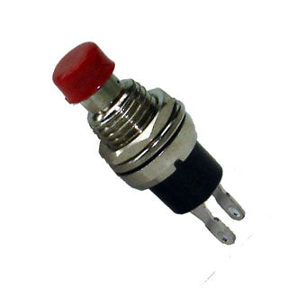 PUSH SWITCH MOM 1P1T NC THR SOL 7MM RED CAP