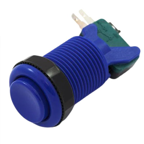 PUSH SWITCH MOM 1P2T NO/NC THR QT 3A 120VAC CONCAVE LENS BLUE