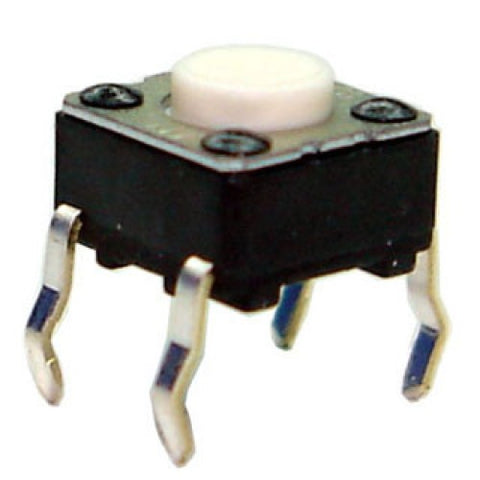 PUSH SWITCH MOM 1P1T NO PCST SQR 6X6MM ACTUATOR HT 1.2MM WHT