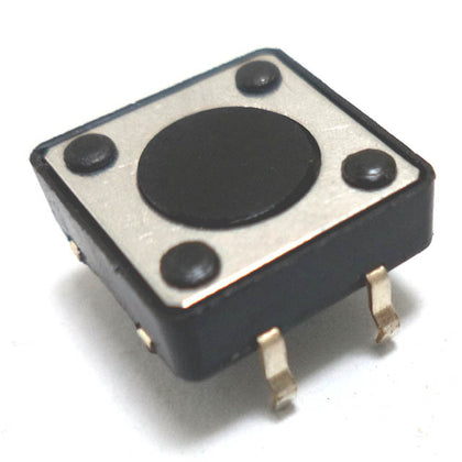 PUSH SWITCH MOM 1P1T NO PCST SQR 12X12MM ACTUATOR HT 0.3MM BLK