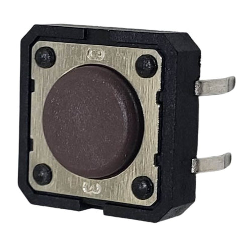 PUSH SWITCH MOM 1P1T NO PCST SQR 12X12MM ACTUATOR HT 1.2MM BRN