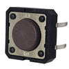 PUSH SWITCH MOM 1P1T NO PCST SQR 12X12MM ACTUATOR HT 1.2MM BRN