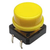 PUSH SWITCH MOM 1P1T NO PCST SQR 12X12MM CAP HT 4MM YEL