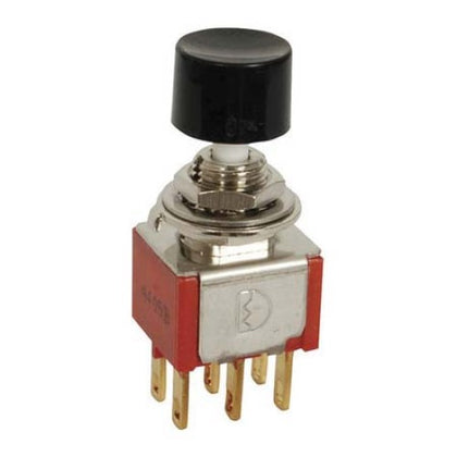PUSH SWITCH MOM 2P2T NO/NC PCST WITH LOCK NUT WASHER KIT