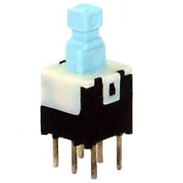 PUSH SWITCH MOM 2P2T NO/NC PCST UNTHR 6MM SQ