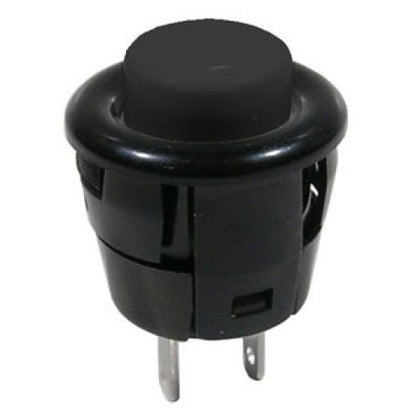 PUSH SWITCH MOM 1P1T NO SNP SOL 16MM BLACK CAP 3A/125VAC