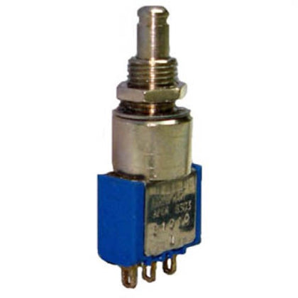 PUSH SWITCH LATCH 1P2T NO/NC THR SOL