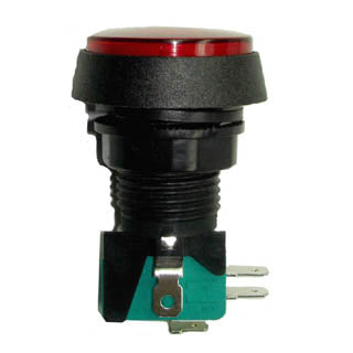 PUSH SWITCH LIT MOM RED 1P2T 36 MM NO/NC ROUND 10A 125/250V QUIC