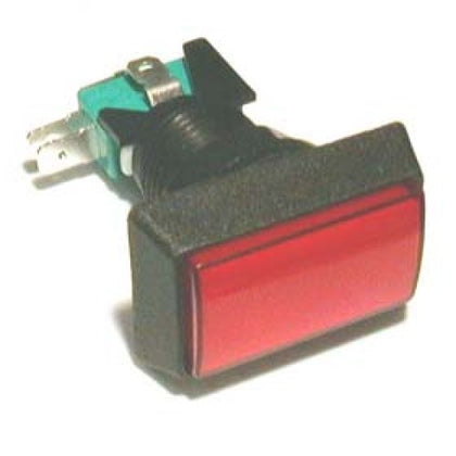 PUSH SWITCH LIT MOM RED 1P2T 24 MM NO/NC RECT 10A 125/250V QUICK