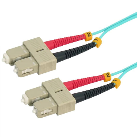 FIBER OPTIC PATCH CORD SC-SC 5M DUPLEX MM OM3 50/125UM OFNR BLU