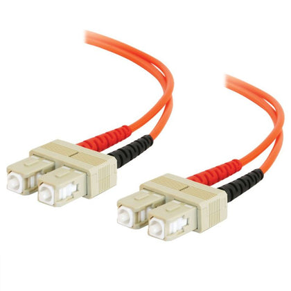 FIBER OPTIC PATCH CORD SC-SC 3M DUPLEX MM 50/125UM OFNR ORG